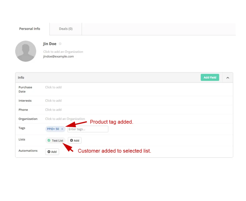 WooCommerce ActiveCampaign contact tags and lists