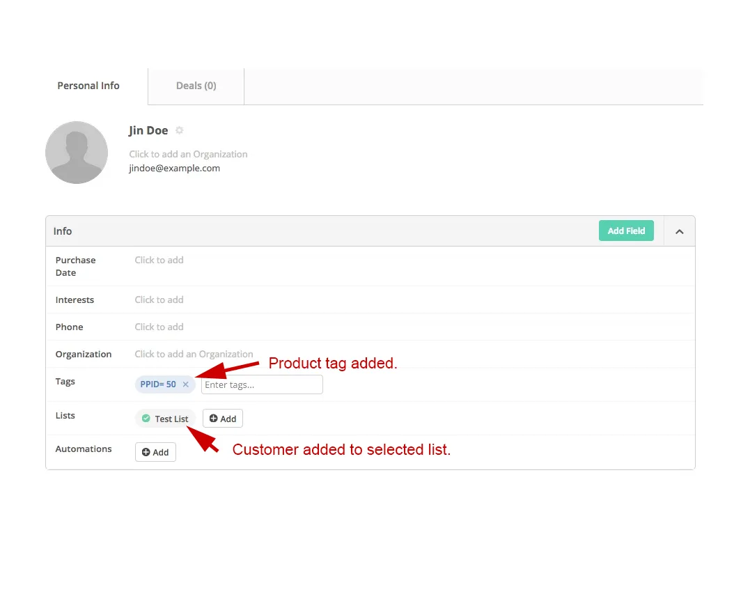 WooCommerce ActiveCampaign contact tags and lists