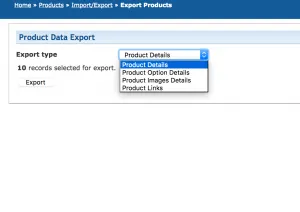 1ShoppingCart product export details